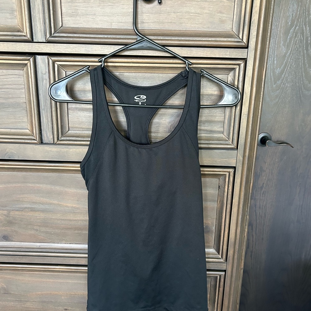 Champion Black Fitted Sleeveless Tank Top